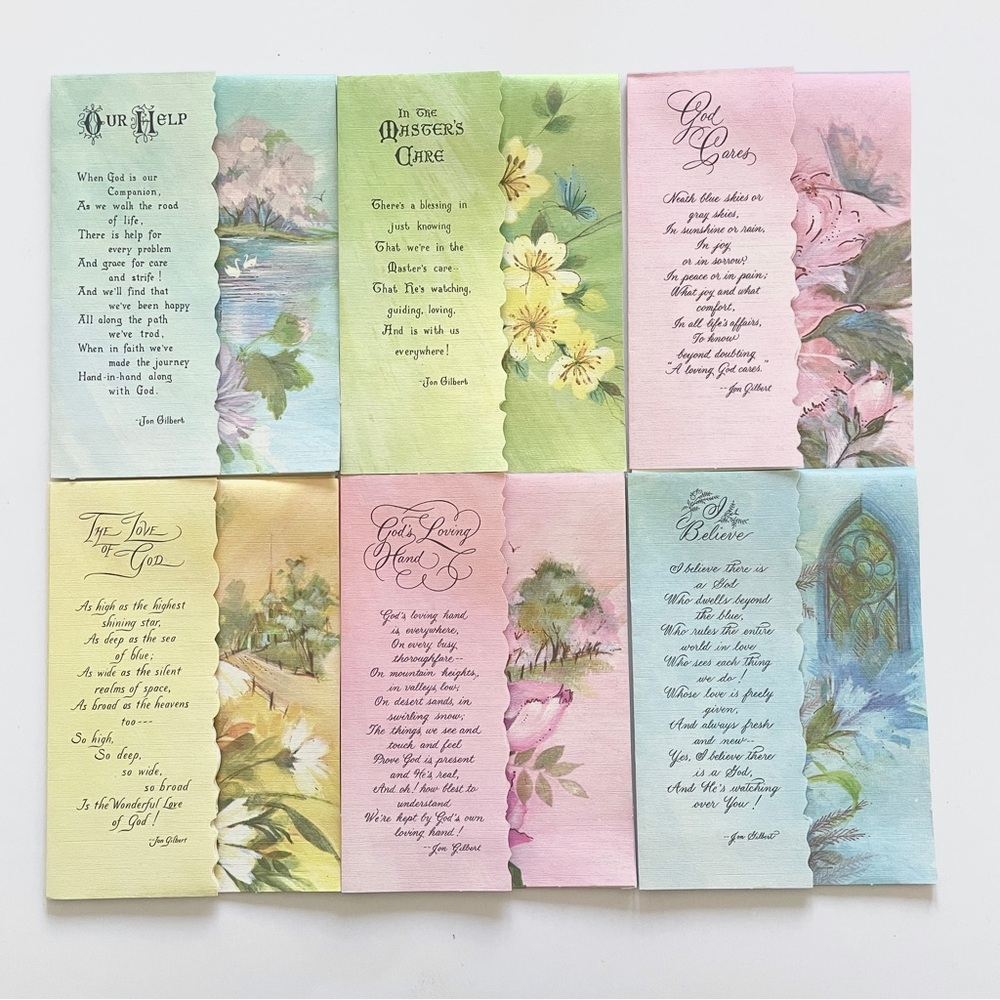 70s Vintage Christian Faith Linen Textured Paper 11 Get Well Cards Scripture